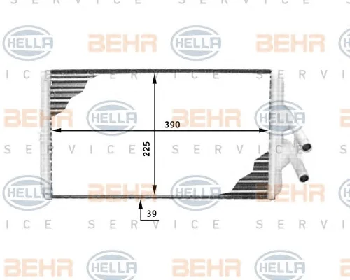 8FH 351 312-381 BEHR/HELLA/PAGID Радиатор отопителя салона (фото 1)