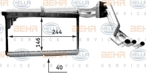 8FH 351 312-771 BEHR/HELLA/PAGID Радиатор отопителя салона (фото 1)