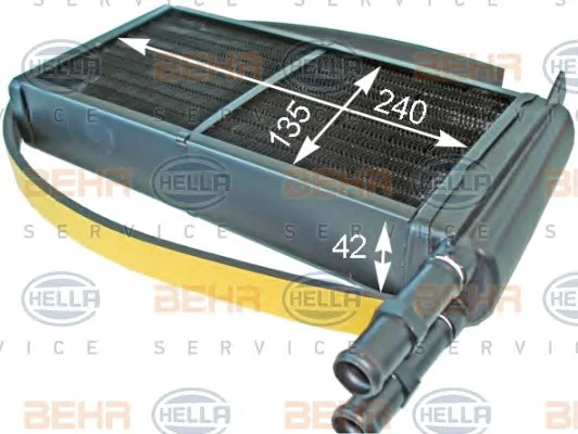8FH 351 313-131 BEHR/HELLA/PAGID Радиатор отопителя салона (фото 1)