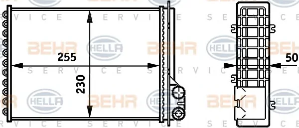 8FH 351 313-301 BEHR/HELLA/PAGID Радиатор отопителя салона (фото 1)