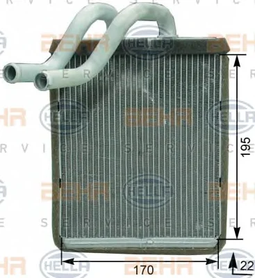 8FH 351 315-321 BEHR/HELLA/PAGID Радиатор отопителя салона (фото 1)