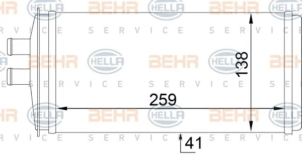 8FH 351 333-021 BEHR/HELLA/PAGID Радиатор отопителя салона (фото 1)