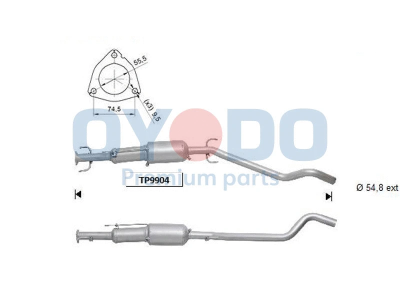 20N0084-OYO Oyodo Сажевый / частичный фильтр, система выхлопа ОГ (фото 1)