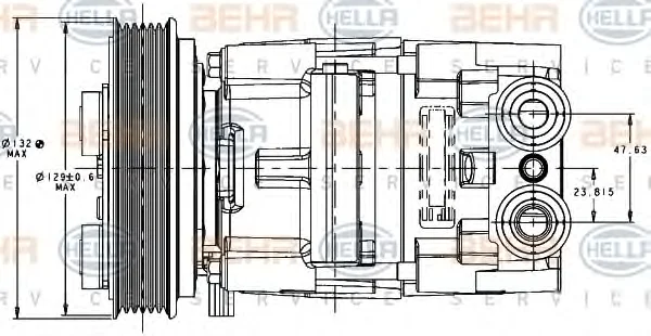 8FK 351 334-121 BEHR/HELLA/PAGID Компрессор кондиционера (фото 1)