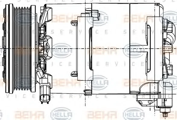 8FK 351 334-371 BEHR/HELLA/PAGID Компрессор кондиционера (фото 2)