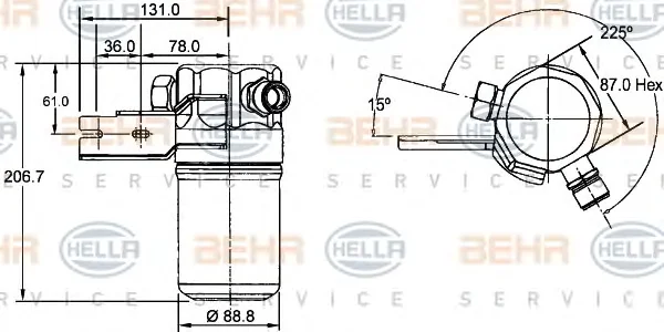 8FT 351 192-391 BEHR/HELLA/PAGID Осушитель кондиционера (фото 1)