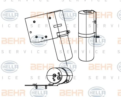 8FT 351 198-551 BEHR/HELLA/PAGID Осушитель кондиционера (фото 1)