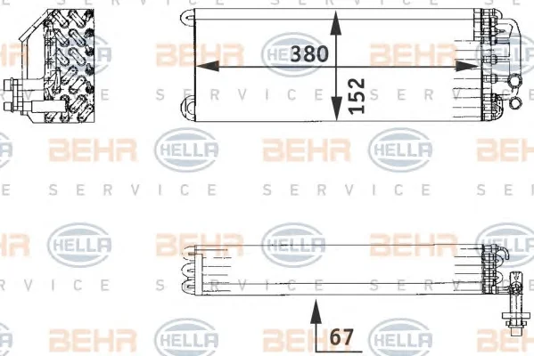 8FV 351 211-171 BEHR/HELLA/PAGID Испаритель кондиционера (фото 1)