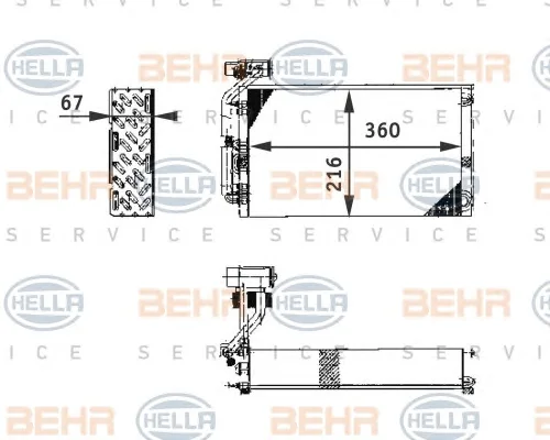 8FV 351 211-671 BEHR/HELLA/PAGID Испаритель кондиционера (фото 1)