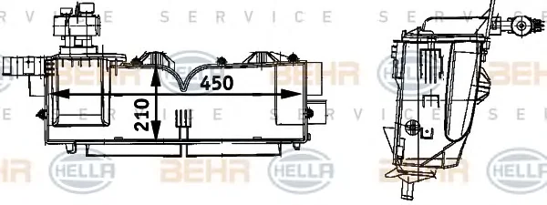 8FV 351 211-681 BEHR/HELLA/PAGID Испаритель кондиционера (фото 1)