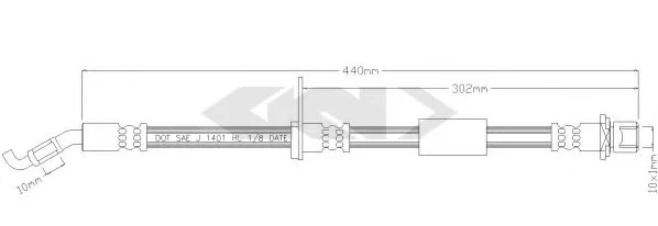 338537 GKN SPIDAN/LOEBRO Тормозной шланг (фото 1)