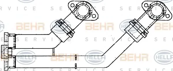 8FZ 351 314-291 BEHR/HELLA/PAGID Трубка радиатора (фото 1)