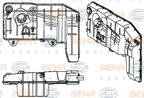 8MA 376 737-001 BEHR/HELLA/PAGID Расширительный бачок охлаждающей жидкости (фото 1)