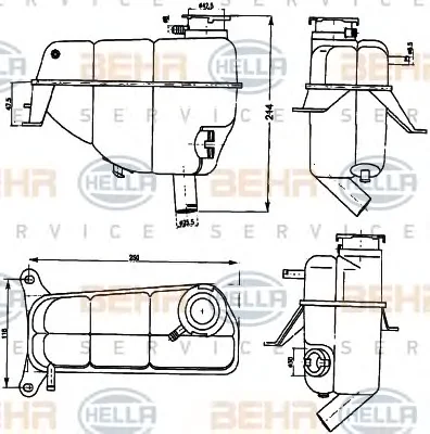 8MA 376 755-171 BEHR/HELLA/PAGID Расширительный бачок охлаждающей жидкости (фото 1)