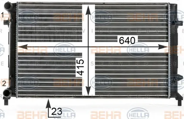 8MK 376 700-494 BEHR/HELLA/PAGID Радиатор охлаждения двигателя (фото 1)