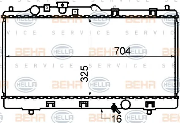 8MK 376 705-541 BEHR/HELLA/PAGID Радиатор охлаждения двигателя (фото 1)