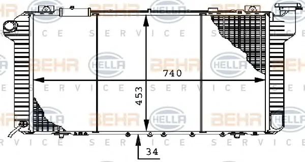 8MK 376 706-291 BEHR/HELLA/PAGID Радиатор охлаждения двигателя (фото 1)