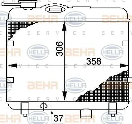 8MK 376 706-301 BEHR/HELLA/PAGID Радиатор охлаждения двигателя (фото 1)