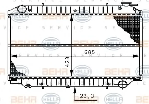 8MK 376 706-521 BEHR/HELLA/PAGID Радиатор охлаждения двигателя (фото 1)