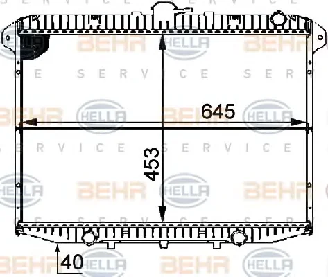 8MK 376 706-591 BEHR/HELLA/PAGID Радиатор охлаждения двигателя (фото 1)