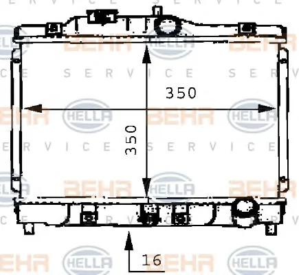 8MK 376 706-691 BEHR/HELLA/PAGID Радиатор охлаждения двигателя (фото 1)