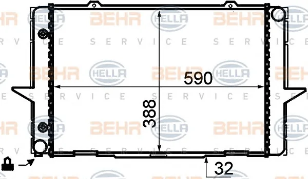 8MK 376 706-741 BEHR/HELLA/PAGID Радиатор охлаждения двигателя (фото 1)