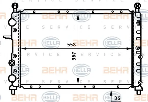 8MK 376 707-001 BEHR/HELLA/PAGID Радиатор охлаждения двигателя (фото 1)