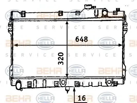 8MK 376 707-541 BEHR/HELLA/PAGID Радиатор охлаждения двигателя (фото 1)