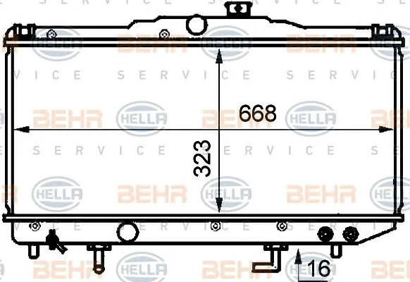 8MK 376 707-711 BEHR/HELLA/PAGID Радиатор охлаждения двигателя (фото 1)