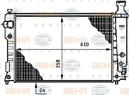 8MK 376 708-681 BEHR/HELLA/PAGID Радиатор охлаждения двигателя (фото 1)