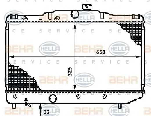 8MK 376 708-711 BEHR/HELLA/PAGID Радиатор охлаждения двигателя (фото 1)