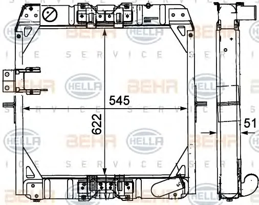 8MK 376 709-101 BEHR/HELLA/PAGID Радиатор охлаждения двигателя (фото 1)