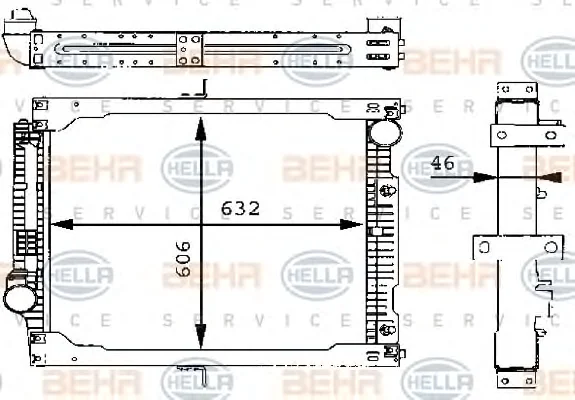 8MK 376 709-321 BEHR/HELLA/PAGID Радиатор охлаждения двигателя (фото 1)