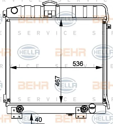 8MK 376 709-481 BEHR/HELLA/PAGID Радиатор охлаждения двигателя (фото 1)