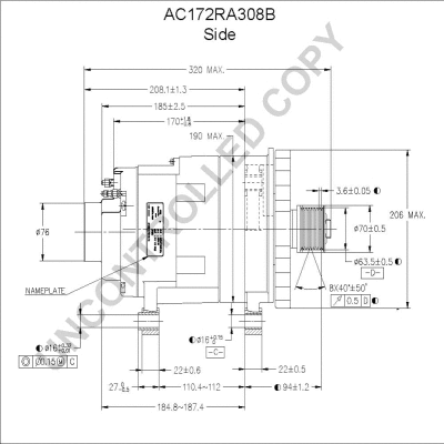 AC172RA308B PRESTOLITE ELECTRIC Генератор (фото 4)