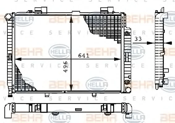 8MK 376 710-234 BEHR/HELLA/PAGID Радиатор охлаждения двигателя (фото 1)