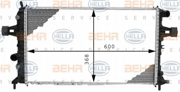 8MK 376 710-331 BEHR/HELLA/PAGID Радиатор охлаждения двигателя (фото 1)