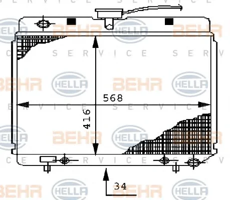 8MK 376 710-501 BEHR/HELLA/PAGID Радиатор охлаждения двигателя (фото 1)