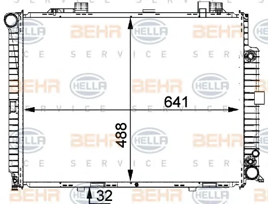 8MK 376 711-151 BEHR/HELLA/PAGID Радиатор охлаждения двигателя (фото 1)