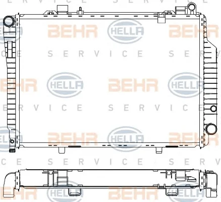 8MK 376 711-201 BEHR/HELLA/PAGID Радиатор охлаждения двигателя (фото 1)