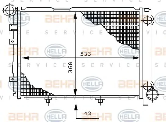 8MK 376 711-351 BEHR/HELLA/PAGID Радиатор охлаждения двигателя (фото 1)