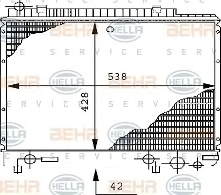 8MK 376 711-391 BEHR/HELLA/PAGID Радиатор охлаждения двигателя (фото 1)