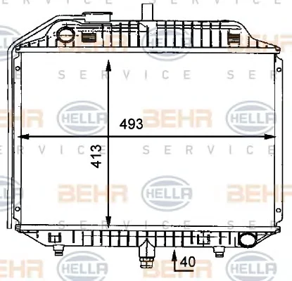 8MK 376 712-411 BEHR/HELLA/PAGID Радиатор охлаждения двигателя (фото 1)