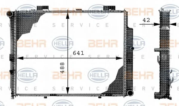 8MK 376 712-644 BEHR/HELLA/PAGID Радиатор охлаждения двигателя (фото 1)