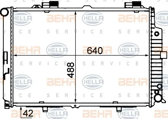 8MK 376 712-784 BEHR/HELLA/PAGID Радиатор охлаждения двигателя (фото 1)