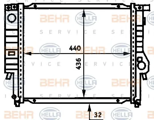 8MK 376 713-271 BEHR/HELLA/PAGID Радиатор охлаждения двигателя (фото 1)