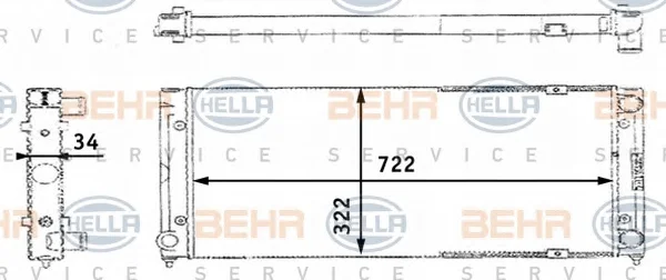 8MK 376 713-471 BEHR/HELLA/PAGID Радиатор охлаждения двигателя (фото 1)