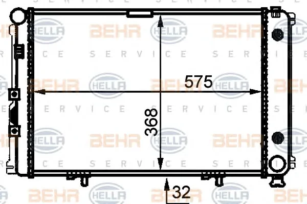 8MK 376 714-014 BEHR/HELLA/PAGID Радиатор охлаждения двигателя (фото 1)