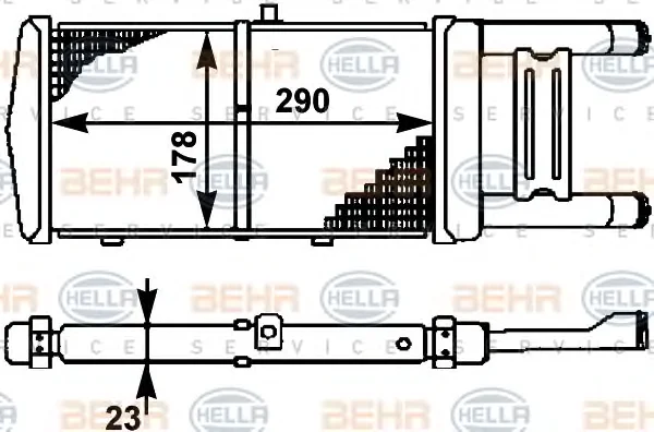 8MK 376 714-531 BEHR/HELLA/PAGID Радиатор охлаждения двигателя (фото 1)