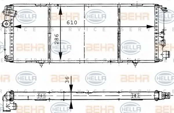 8MK 376 715-351 BEHR/HELLA/PAGID Радиатор охлаждения двигателя (фото 1)